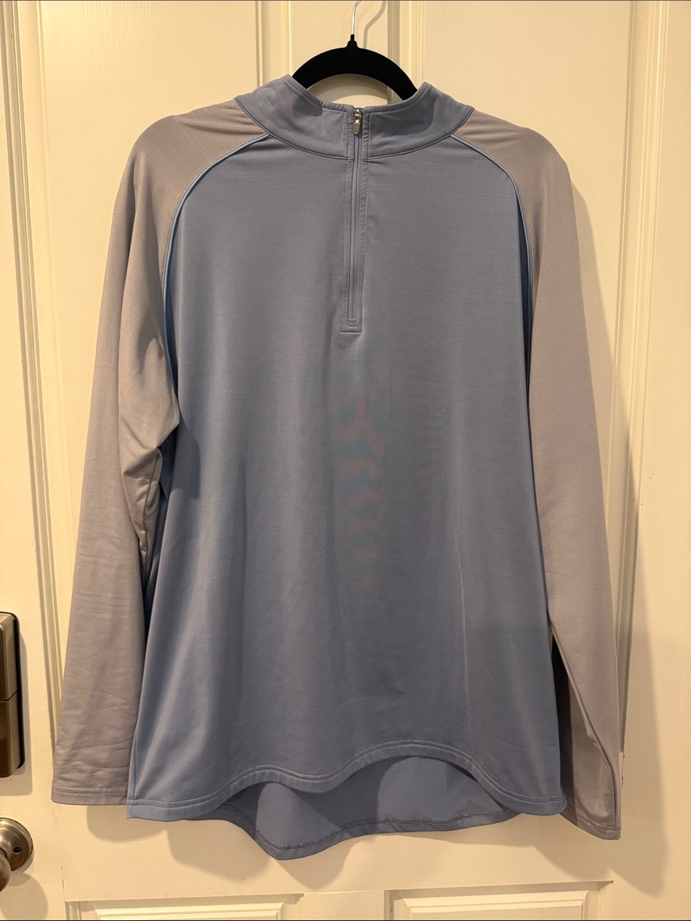 Peter Millar Men's Two-Tone Light Blue Quarter-Zip Rash Guard